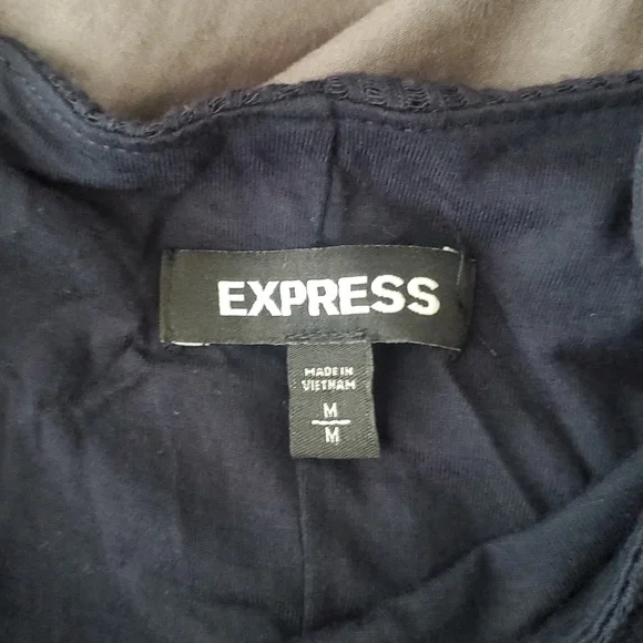 Express Navy Blue Midi Bodycon Dress Womens Size M - Picture 4 of 5